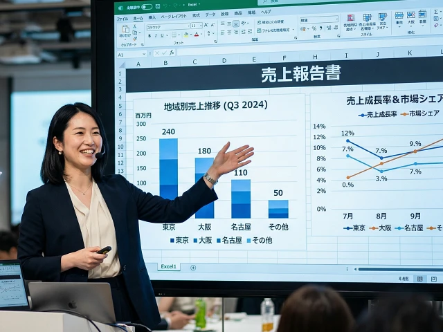 グラフ作成から分析レポートまでわかる!