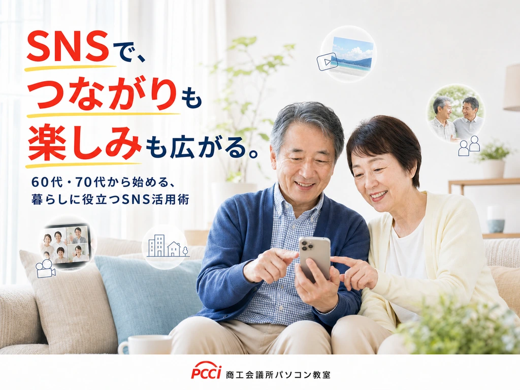 名前は知ってるLINE、YouTube、Instagram・・・使ってみましょう！　60、70代からのSNS活用術！