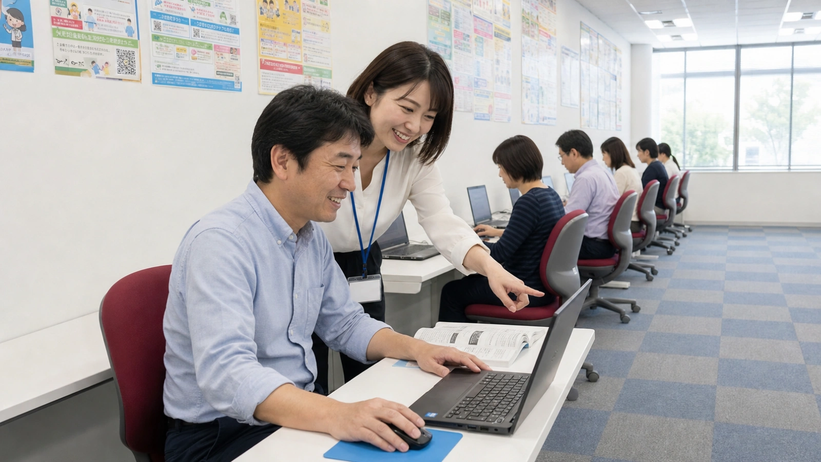 パソコン教室での学習